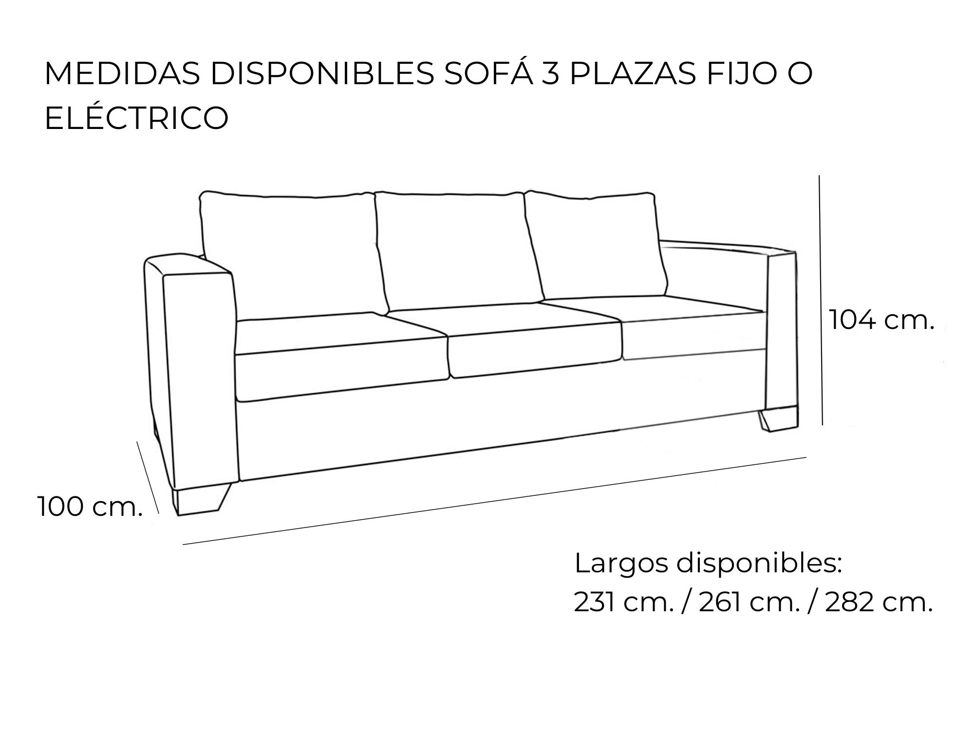 SOfa de diseño 2 o 3 plazas fijo o electrico blus acomodel